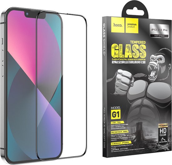 Screenprotector iPhone 13 Pro / iPhone 13 - Gorilla Glas - 6.1 Inch - Dubbele stevigheid