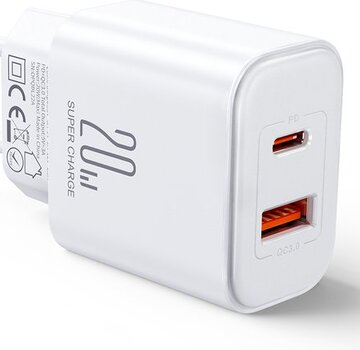 USB-C Adapter 20 Watt - Geschikt voor iPhone / iPad / Samsung / Huawei / Xiaomi / Oppo - iPhone 12 Mini/Pro/Pro Max oplader - Snellader - Power Delivery - Samsung S21 USB-C adapter oplader