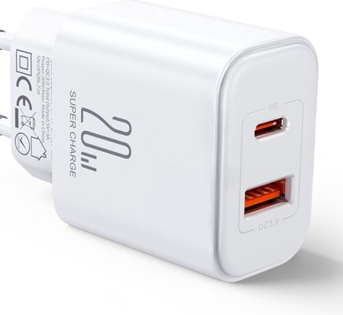 USB-C Adapter 20 Watt - Suitable for iPhone / iPad / Samsung / Huawei / Xiaomi / Oppo - iPhone 12 Mini/Pro/Pro Max charger - Fast charger - Power Delivery - Samsung S21 USB-C adapter charger
