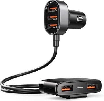 Joyroom  Joyroom Autolader met 5 USB poorten - 3.0 Quick Charge - Zwart