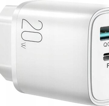 JOYROOM Adapter met USB C en USB A - Oplader - Snellader - 20W - Wit