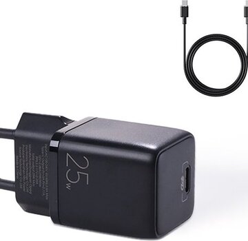 JOYROOM Mini USB-C Adapter - Charger - Fast Charger - With Cable - 25W - Black