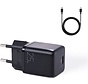 JOYROOM Mini USB-C Adapter - Charger - Fast Charger - With Cable - 25W - Black