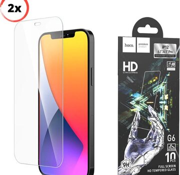 Hoco 2x Screenprotector iPhone 12 Pro / iPhone 12 - Gorilla Glas - 6.1 Inch