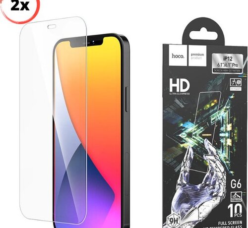 Hoco 2x Screen Protector iPhone 12 Pro / iPhone 12 - Gorilla Glass - 6.1 Inch