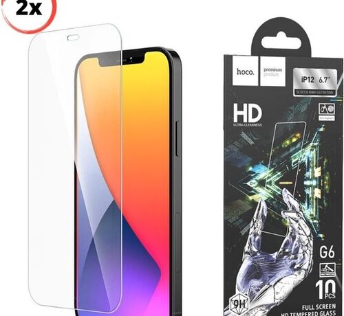 Hoco 2x Screen Protector iPhone 12 Pro Max - Gorilla Glass - 6.7 Inch