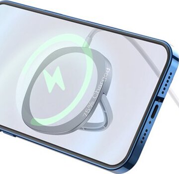 Hoco Hoco - Wireless Charger Compatible with iPhone 12 / iPhone 13 magnetic ring 1 meter - 15W - White