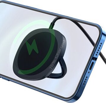 Hoco Hoco - Wireless Charger Compatible with iPhone 12 / iPhone 13 magnetic ring 1 meter - 15W - Black