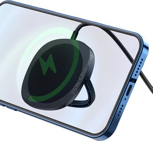 Hoco Hoco - Wireless Charger Compatible with iPhone 12 / iPhone 13 magnetic ring 1 meter - 15W - Black