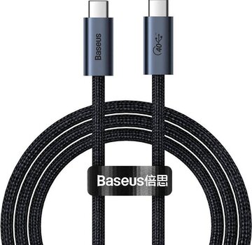 Baseus Baseus USB-C naar USB-C Kabel 8K 60HZ Video USB 4.0 100W 1M Grijs