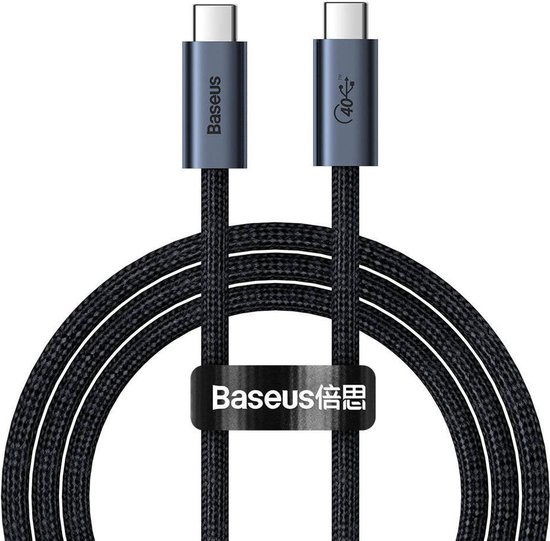 Baseus Baseus USB-C naar USB-C Kabel 8K 60HZ Video USB 4.0 100W 1M Grijs