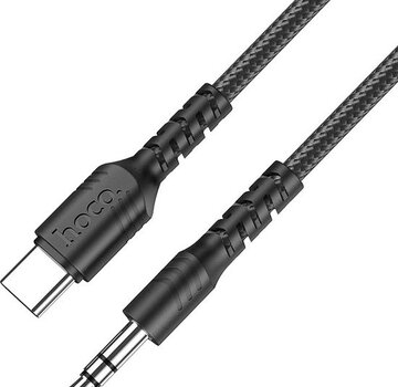 Hoco Hoco - USB C Audio Kabel 3.5mm Aux Audio Jack 1 Meter - Geschikt voor in de Auto - Zwart