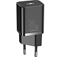 Baseus Super Si Oplader USB C zwart - 30W snelladen