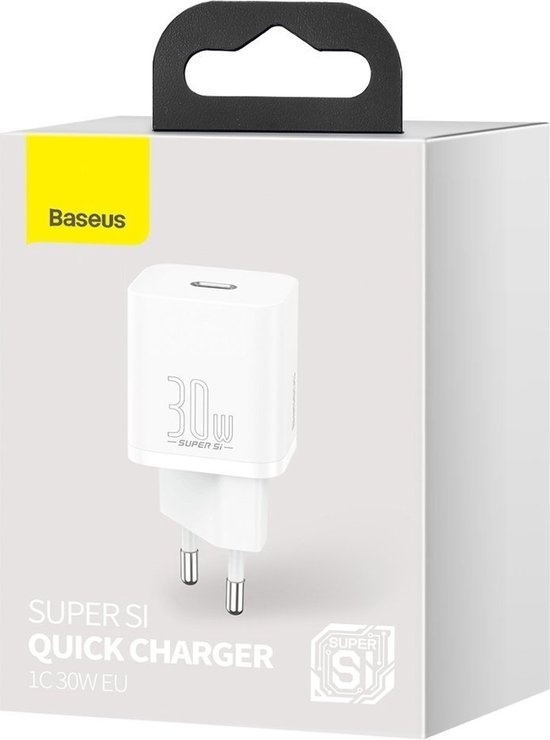 Baseus Super Si Oplader wit - 30W 1C EU