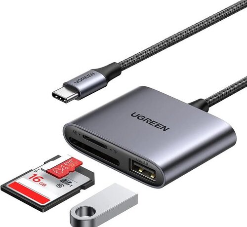 Baseus UGREEN USB-C Card Reader met SD/TF Kaartlezer en USB-A 2.0