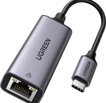 Ugreen Ugreen USB-C Gigabit Ethernet-adapter - 10/100/1000 Mbps - 20cm - Grijs