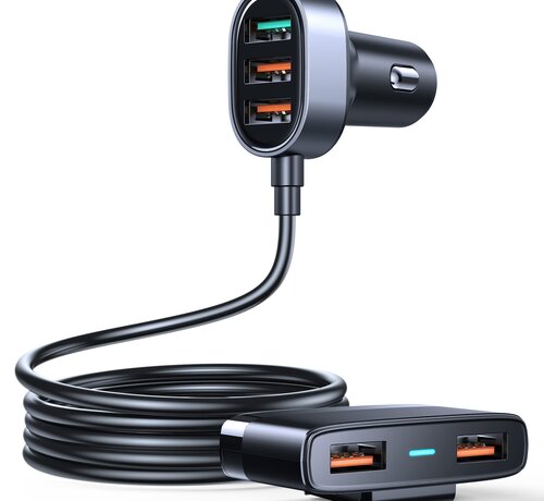 Joyroom  Joyroom Car Charger Fast Charger 5x USB-A - 45W (1.5m) [5x Fast Car Charger]