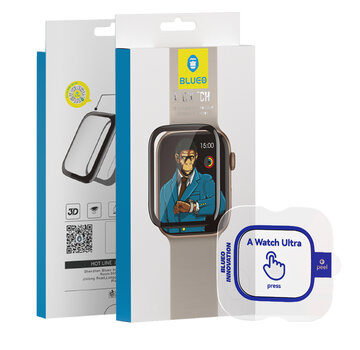 Blueo BLUEO Apple Watch Ultra Screen Protector 49mm - Glas Bescherming - Met Installatie Kit