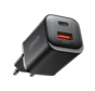 Joyroom 2 in 1 Charger - USB C Adapter with USB A 3.0 - 30W - Fast Charger - Black
