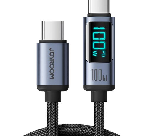 Joyroom  USB C Cable - 100W - 1.2 Meters - USB C to USB C - Compatible with iPhone 15, Macbook (Pro) and iPad (Pro) - Black