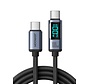 USB C Cable - 100W - 1.2 Meters - USB C to USB C - Compatible with iPhone 15, Macbook (Pro) and iPad (Pro) - Black