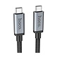 USB 4.0 - USB C naar UBS C Kabel - 40Gbps - Thunderbolt 3 - 100W - 1 Meter - Grijs