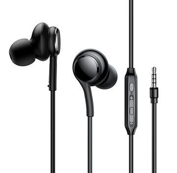 Joyroom  In-Ear Earbuds - Wired Earphones with Microphone - 120cm Cable - Black