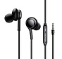 In-Ear Earbuds - Wired Earphones with Microphone - 120cm Cable - Black