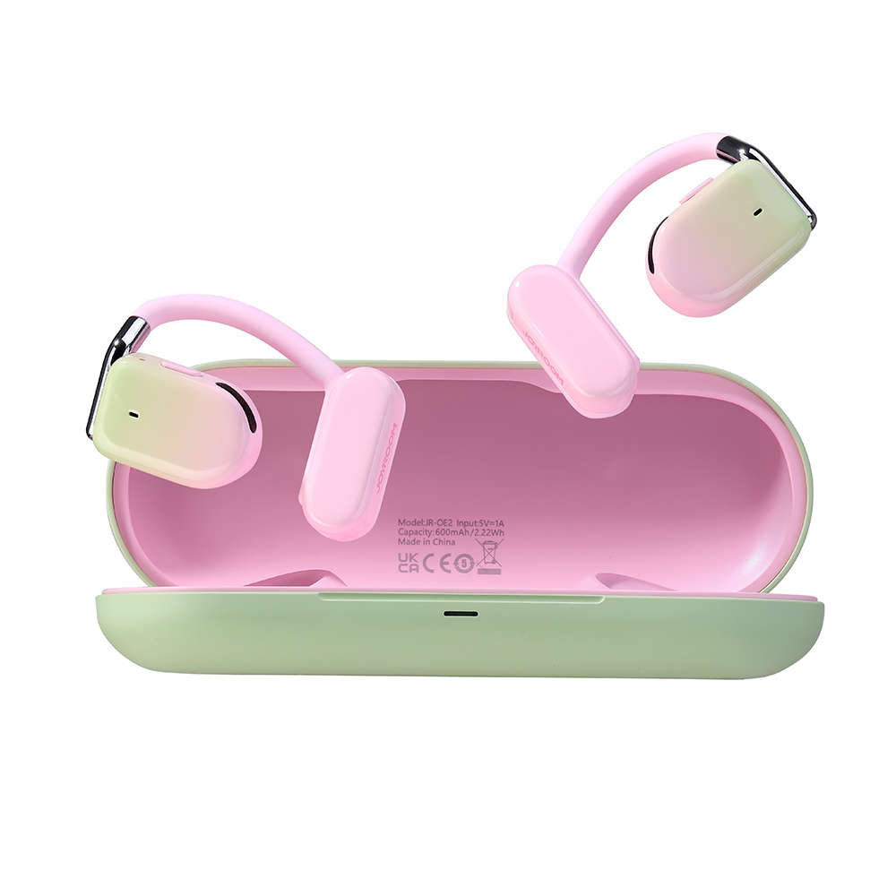 Joyroom  Joyroom Open Ear - Bluetooth Oordopjes - Oortjes Draadloos - Draadloze Oortjes Bluetooth - IPX5 Waterbestendig - Roze