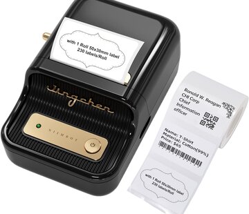 Niimbot  Niimbot - B21 Zwart - Labelprinter - Labelmaker - Draadloos - Lichtgewicht - Design - Direct Thermisch - 203dpi - 1200mAh - Print Breedte 25-50mm