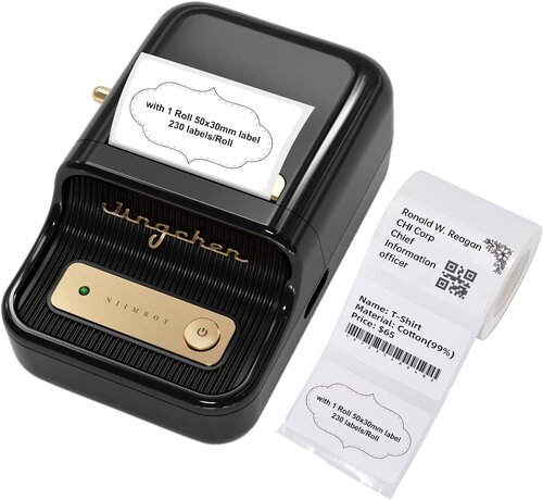 Niimbot  Niimbot - B21 Black - Label printer - Label maker - Wireless - Lightweight - Design - Direct Thermal - 203dpi - 1200mAh - Print Width 25-50mm