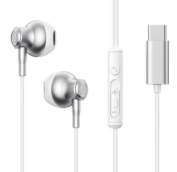 Joyroom  Joyroom - Oortjes met Draad - USB C Aansluiting - In-Ear Oordopjes met Draad - Oortjes met Draad en Microfoon - Wit