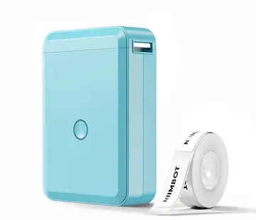 Niimbot  Niimbot - D110 - Labelprinter - Labelmaker - Licht Blauw - Draadloos - Lichtgewicht - Direct Thermisch - 203dpi - 1500mAh - Print Breedte 15mm
