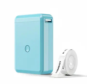 Niimbot  Niimbot - D110 - Label Printer - Label Maker - Light Blue - Wireless - Lightweight - Direct Thermal - 203dpi - 1500mAh - Print Width 15mm
