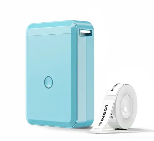 Niimbot  Niimbot - D110 - Label Printer - Label Maker - Light Blue - Wireless - Lightweight - Direct Thermal - 203dpi - 1500mAh - Print Width 15mm
