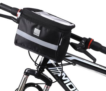 Wozinsky Bike Bag Handlebar with Mobile Smartphone / Phone Holder - Handlebar Bag for Regular, Racing Bikes, Electric Bikes - Waterproof - Removable