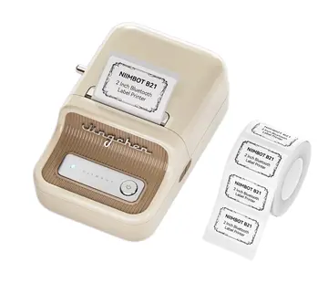 Niimbot  Niimbot - B21 Creamy White - Labelprinter - Labelmaker - Draadloos - Lichtgewicht - Design - Direct Thermisch - 203dpi - 1200mAh - Print Breedte 25-50mm