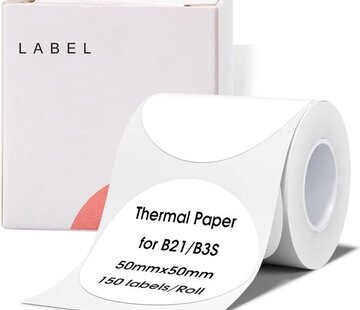 Niimbot  Niimbot - B21/B1/B3S Labels/Etiketten - 50*50mm - Wit- Rond - 1 Rol