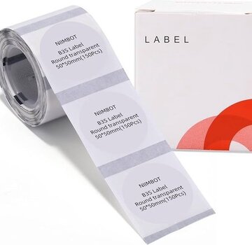 Niimbot  Niimbot - Labels/Labels B3S/B21/B1 - 50x50mm - 150 sheets - Transparent - Round