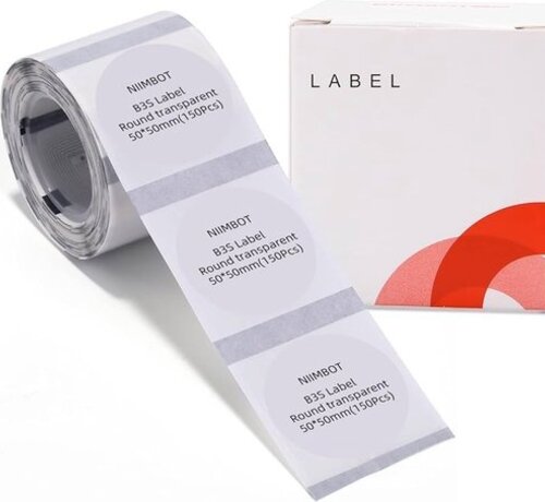 Niimbot  Niimbot - Labels/Labels B3S/B21/B1 - 50x50mm - 150 sheets - Transparent - Round