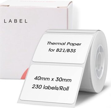 Niimbot  Niimbot - Labels/Etiketten B1/B21 - Wit - 40*30mm - 230 vellen