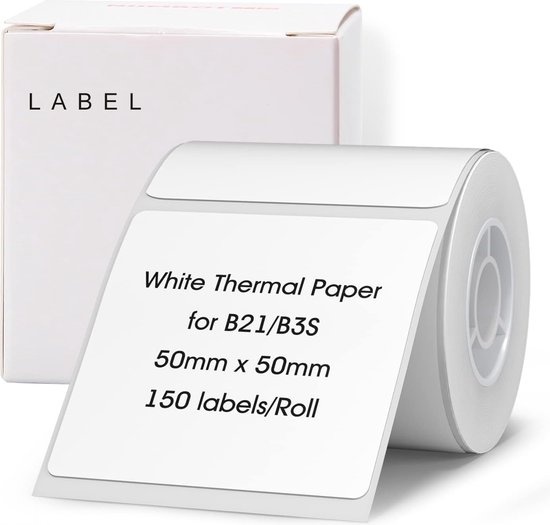 Niimbot  Niimbot Labels - Etiketten - Voor B1/B21 - 50 x 50 mm - 150 vellen - Wit