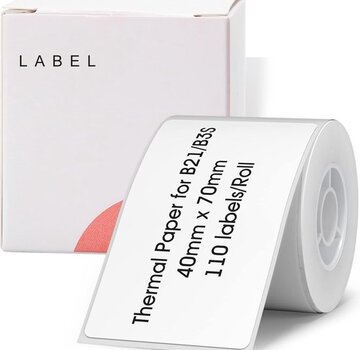 Niimbot  Niimbot - Labels/Etiketten B21/B1 - 40x70mm - 110 vellen - Wit