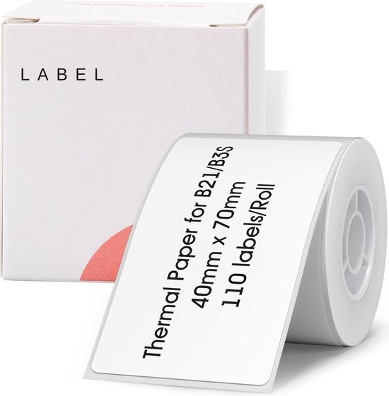 Niimbot  Niimbot - Labels/Etiketten B21/B1 - 40x70mm - 110 vellen - Wit