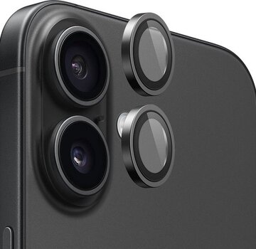 Blueo BLUEO Camera Lens Protector iPhone 16 | iPhone 16 Plus - Stainless Steel - Glas Bescherming - 9H hardness