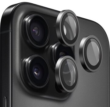 Blueo BLUEO Camera Lens Protector iPhone 16 Pro | iPhone 16 Pro Max - Stainless Steel - Glas Bescherming - 9H hardness