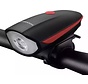 Rockbros Front Light - Bicycle Light - Bike Lighting - 250 Lumens - Compact - USB Rechargeable - Multifunctional - Warning Speaker - LED - Black / Red Brand