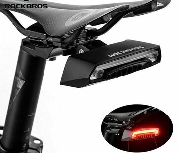 Rockbros Rockbros - Smart Fietsachterlicht met Remsensor - Achterlicht voor Fiets met Laser en Afstandsbediening