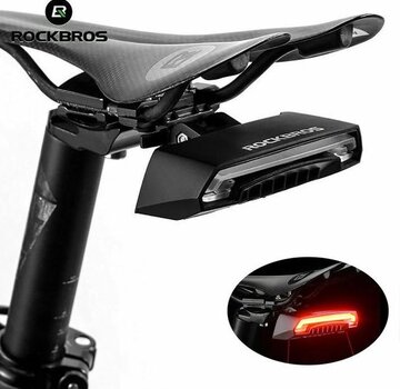 Rockbros Rockbros - Smart Bicycle Rear Light with Brake Sensor - Bicycle Tail Light with Laser and Remote Control