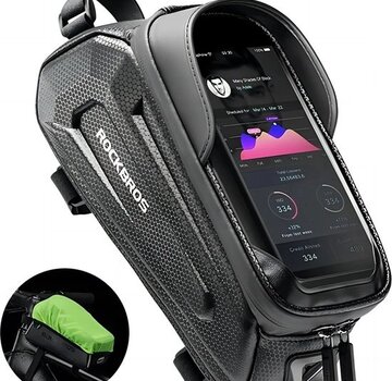 Rockbros Rockbros Frametas Fiets - Telefoonhouder Fiets - Waterdicht - Regenhoes - Smartphones tot 6,8 inch - Zwart